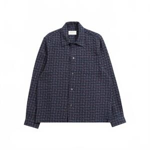 NEW FAR AFIELD men's busey long sleeve shirt in blue